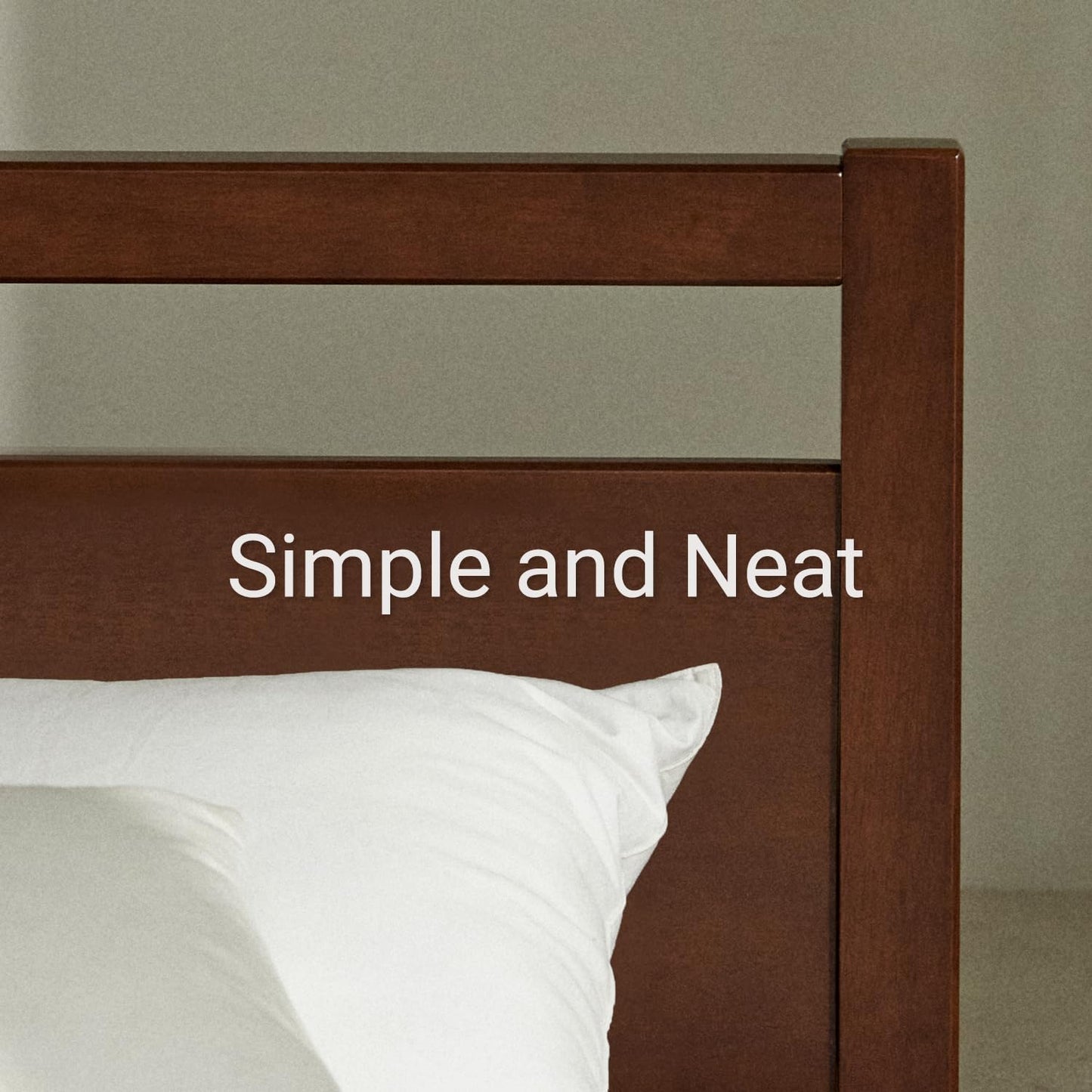 Queen Cherry Wood Platform Bed with Headboard & Under Bed Storage